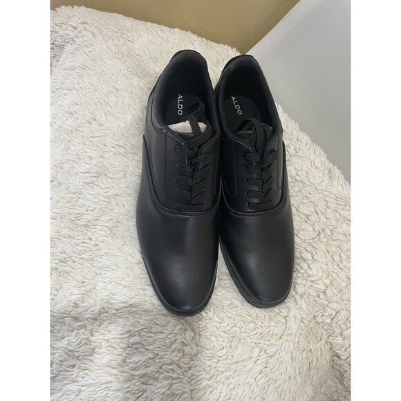 NIB ALDO Sturus Men’s Oxford Black Shoes Laces Round Closed Toe Size 13 main image 6